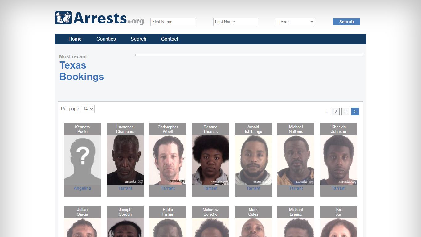 Texas Arrests and Inmate Search